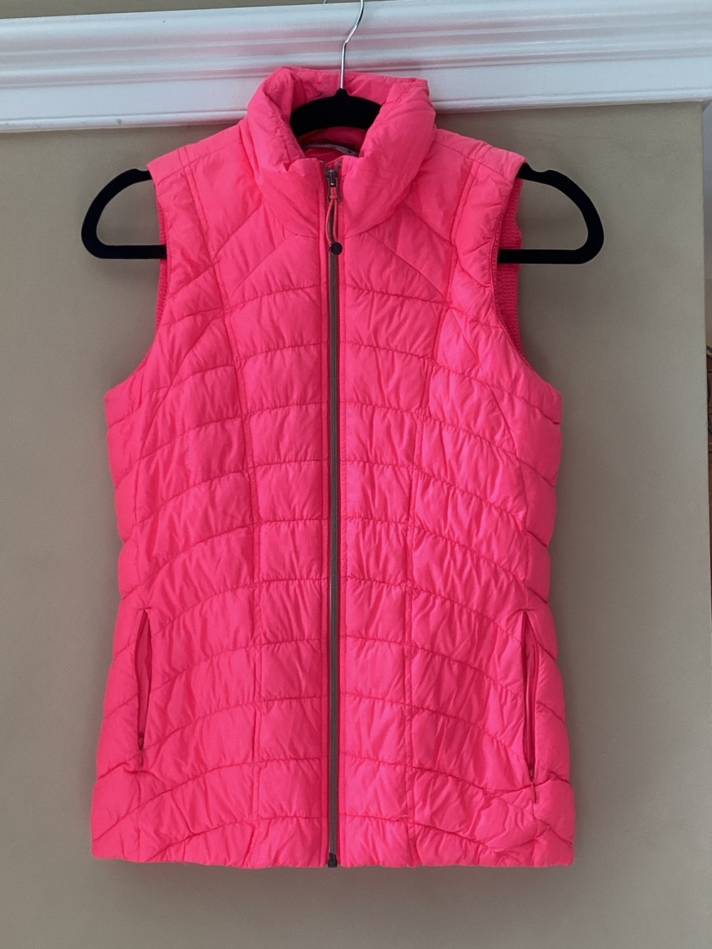 Athleta Neon Pink Quilted Puffer Vest